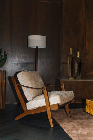 Leather Armed Lounge Chair | Dutchbone Washington | OROA.com