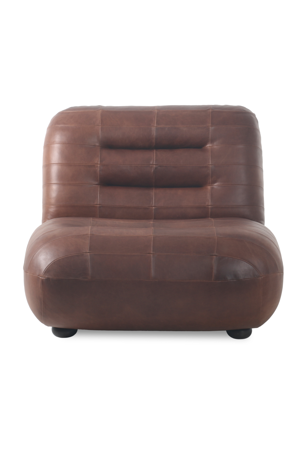 Deep Stitched Leather Lounge Chair | Dutchbone Wyatt | Oroa.com