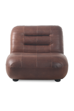 Deep Stitched Leather Lounge Chair | Dutchbone Wyatt | Oroa.com