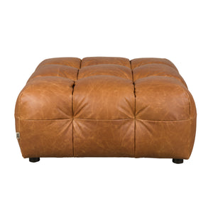   Tufted Leather Ottoman | Oroa.com