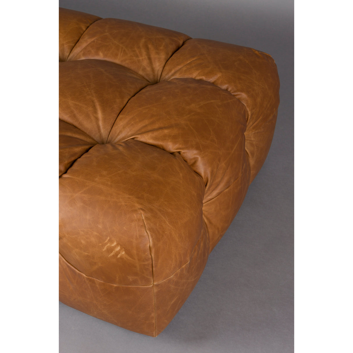   Tufted Leather Ottoman | Oroa.com