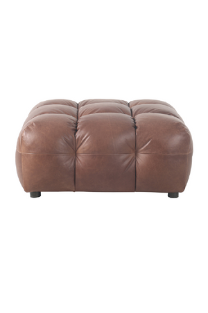 Tufted Leather Ottoman | Dutchbone Hackman | Oroa.com