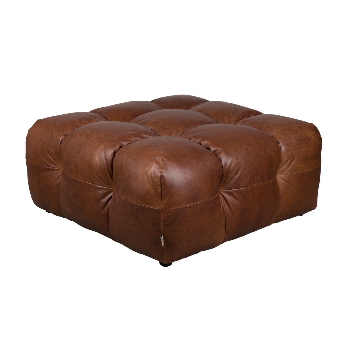   Tufted Leather Ottoman | Oroa.com