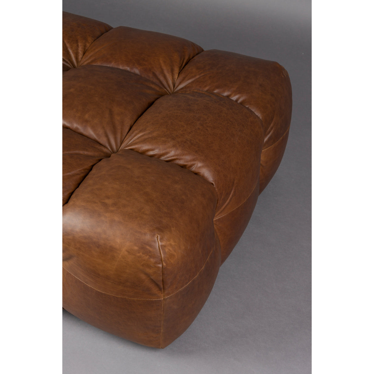   Tufted Leather Ottoman | Oroa.com