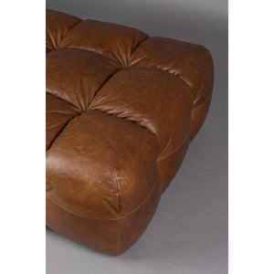   Tufted Leather Ottoman | Oroa.com