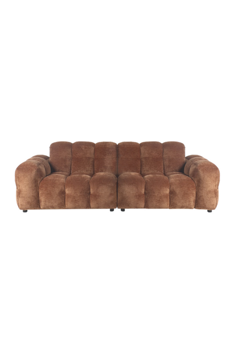 Tufted Velvet 3-Seater Sofa | Dutchbone Hackman | OROA.com