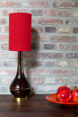 Red Fabric Table Lamp | Dutchbone Jules | Oroa.com