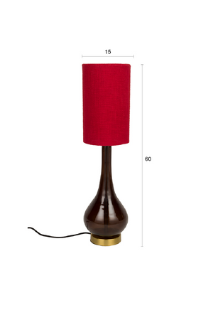 Red Fabric Table Lamp | Dutchbone Jules | Oroa.com