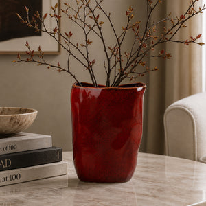   Red Ceramic Vase | Oroa.com