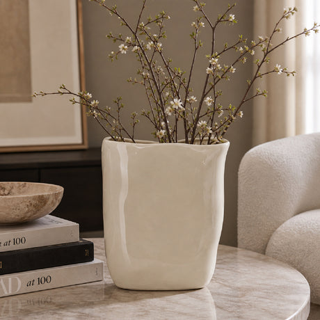   Beige Ceramic Vase | Oroa.com