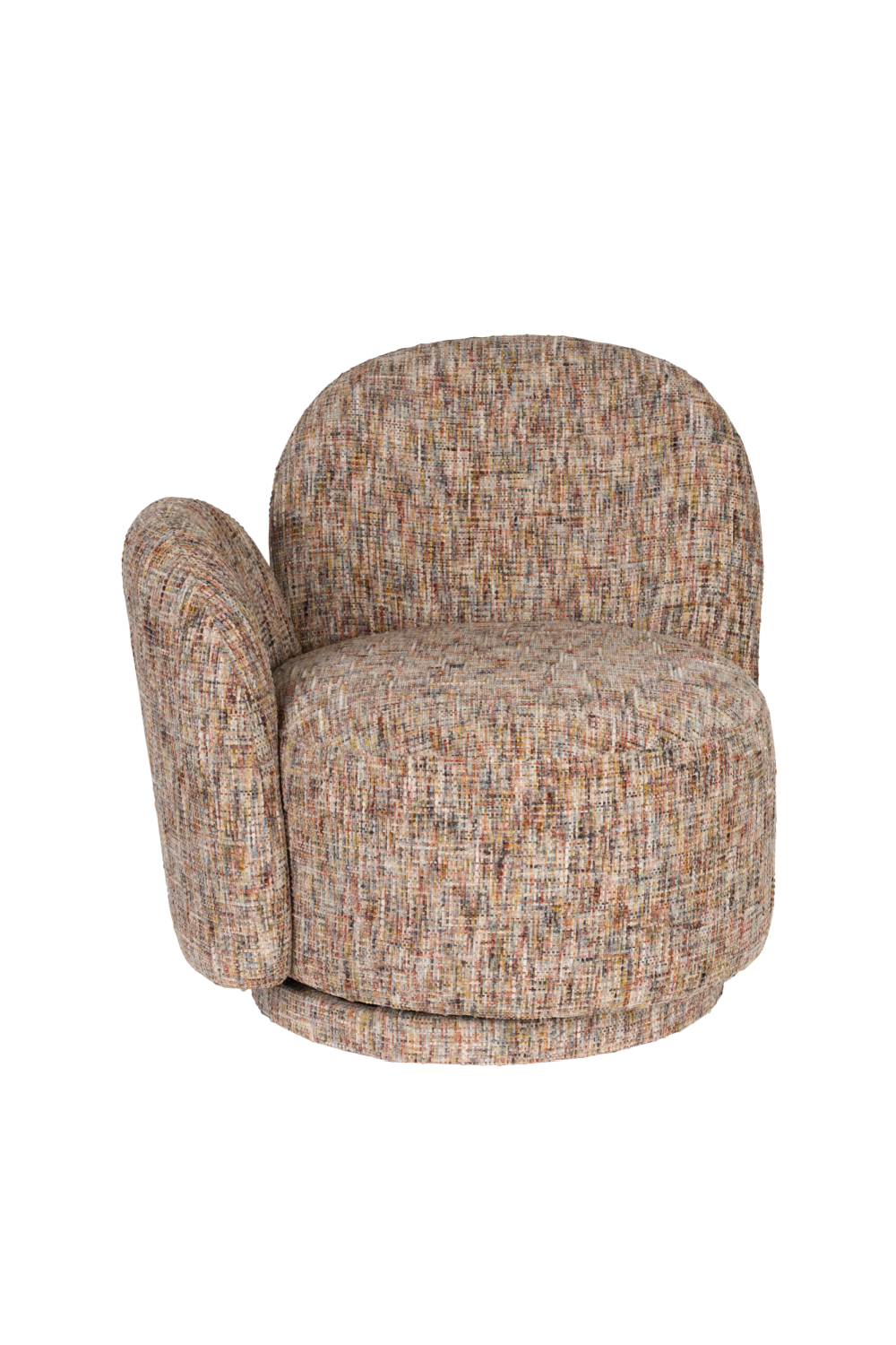 Melange Fabric Swivel Lounge Chair | Dutchone Rose | Oroa.com