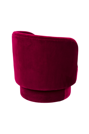 Red Velvet Swivel Lounge Chair | Dutchbone Dorothy | Oroa.com