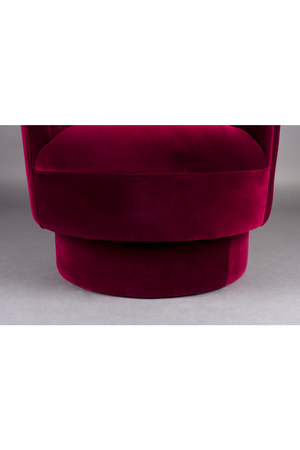 Red Velvet Swivel Lounge Chair | Dutchbone Dorothy | Oroa.com