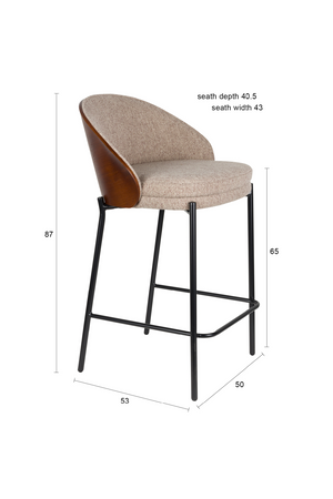 Arched Back Counter Chairs (2) | Dutchbone Rodin | Oroa.com