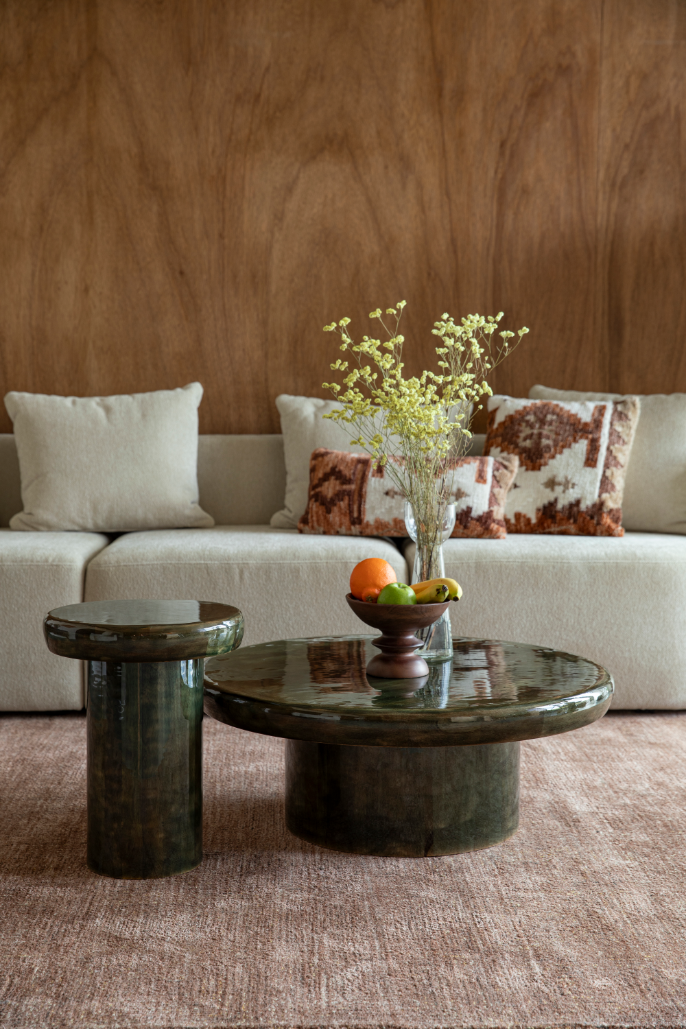 Glossy Mango Wood Coffee Table | Dutchbone Mush | Oroa.com