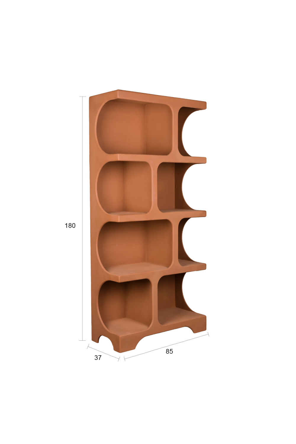 Matte Terracotta Shelf Cabinet | Dutchbone Dundee | Oroa.com