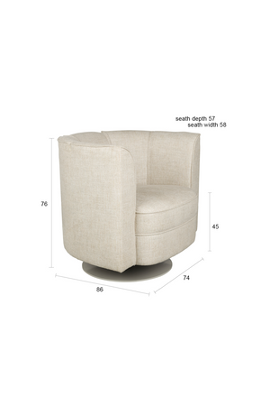Curved Swivel Lounge Chair | Dutchbone Flower | Oroa.com