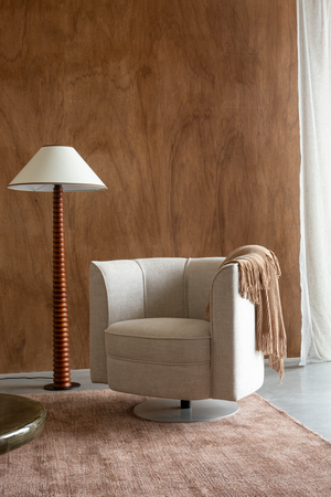 Curved Swivel Lounge Chair | Dutchbone Flower | Oroa.com