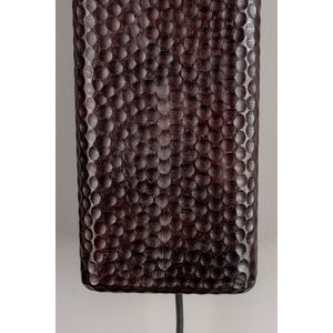   Carved Mango Wood Wall Lamp | Oroa.com