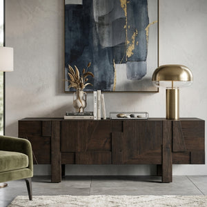   Wooden Geometrical 4-Door Sideboard | Oroa.com