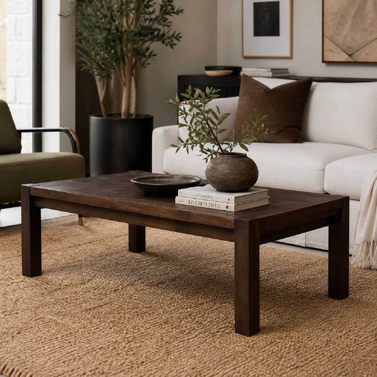   Modern furniture - Walnut Finished Coffee Table - www.oroa.com | Oroa.com