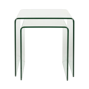   Modern furniture - Clear Glass Side Tables (2) - www.oroa.com | Oroa.com