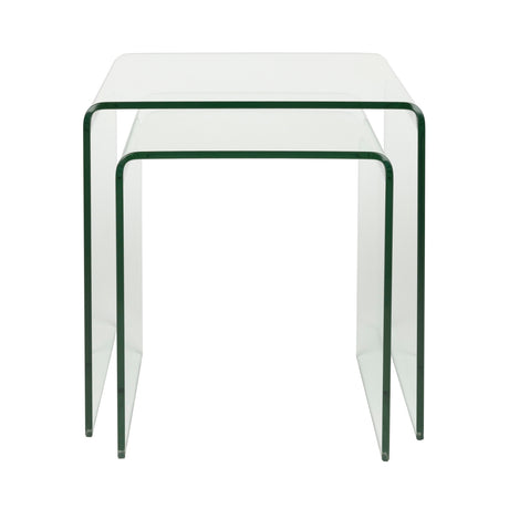   Modern furniture - Clear Glass Side Tables (2) - www.oroa.com | Oroa.com
