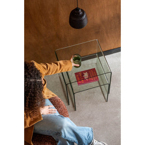   Modern furniture - Clear Glass Side Tables (2) - www.oroa.com | Oroa.com