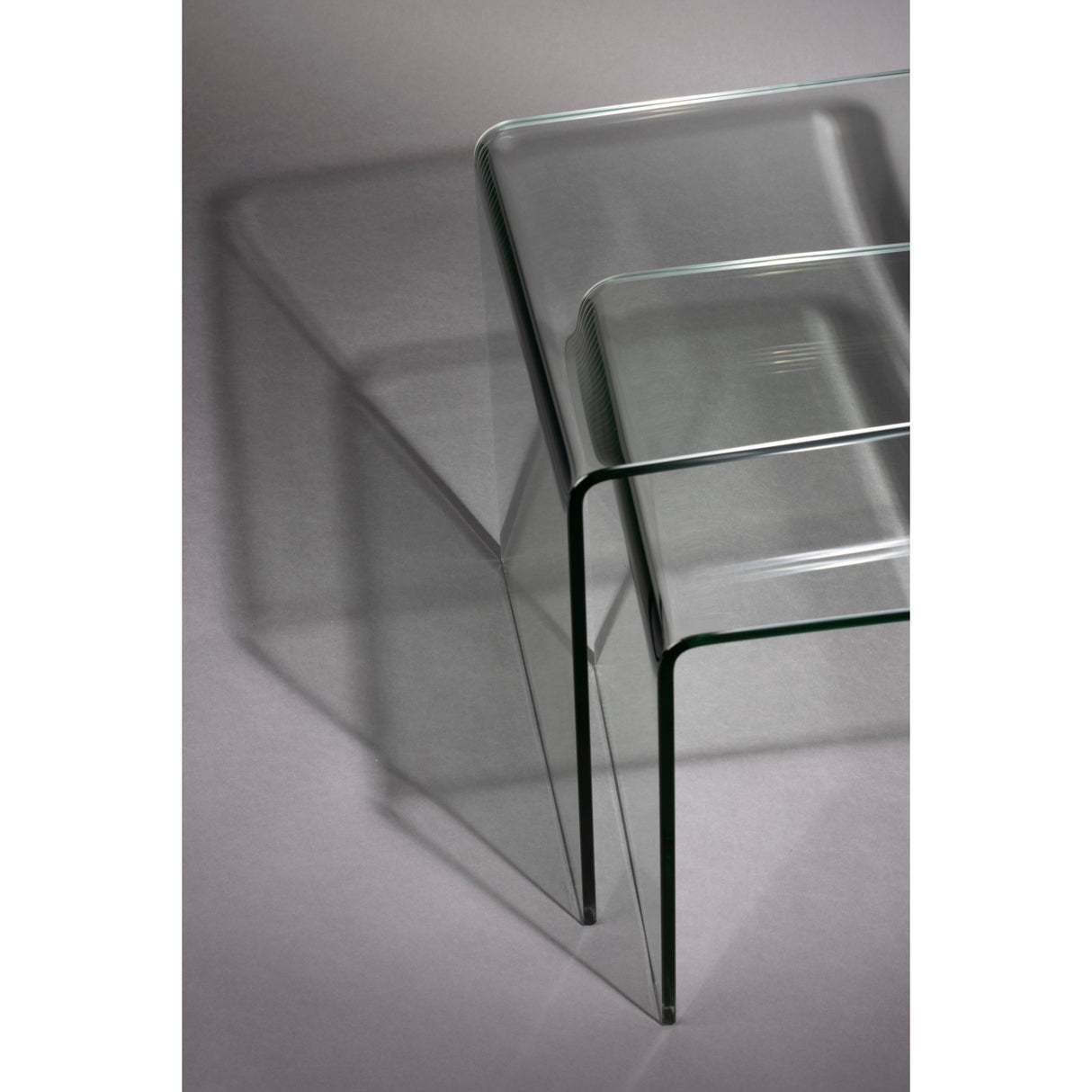  Modern furniture - Clear Glass Side Tables (2) - www.oroa.com | Oroa.com