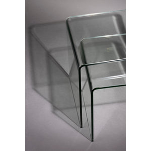   Modern furniture - Clear Glass Side Tables (2) - www.oroa.com | Oroa.com