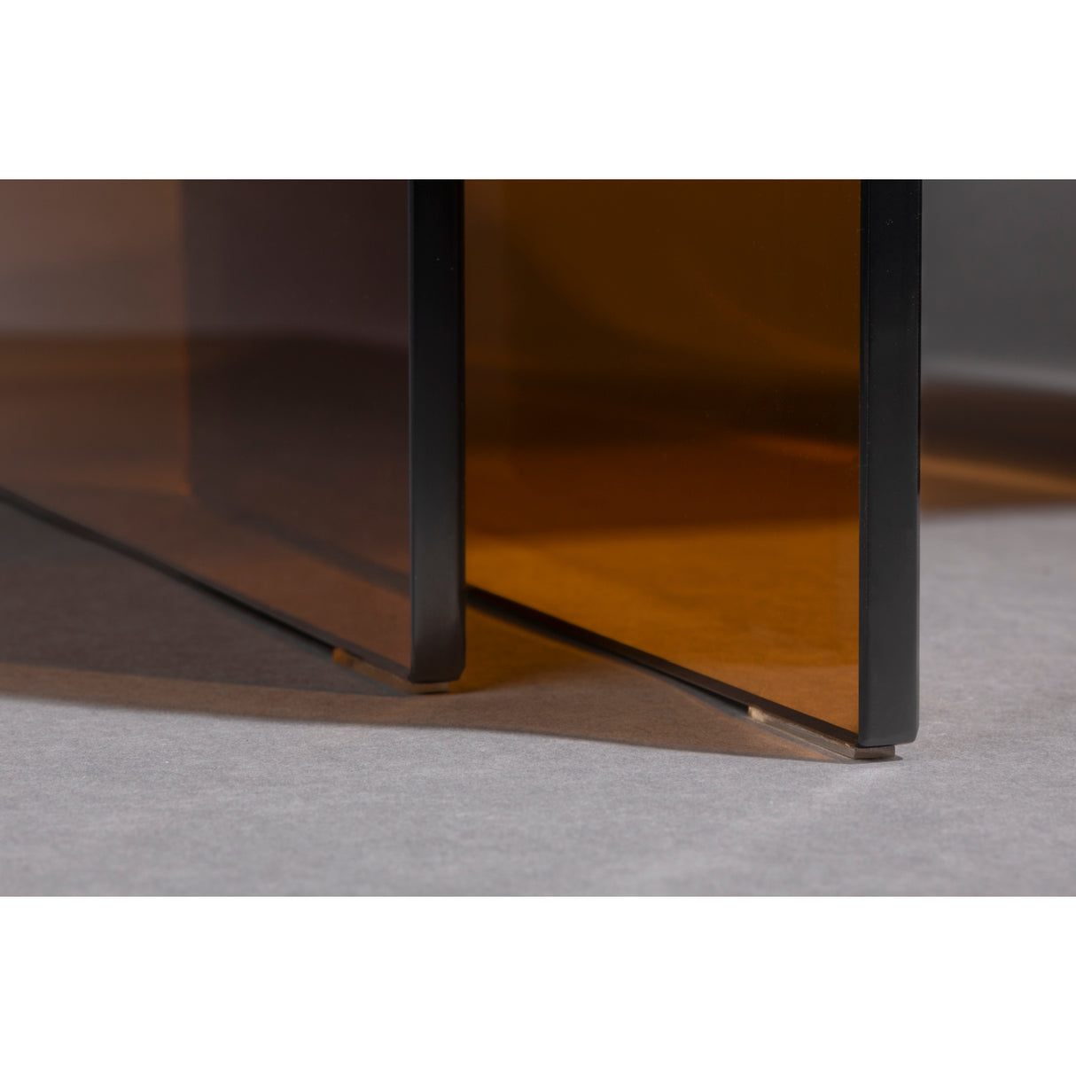   Brown Glass Side Table Set (2) | Oroa.com