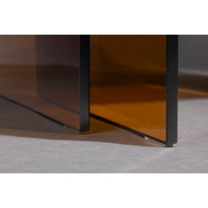   Brown Glass Side Table Set (2) | Oroa.com