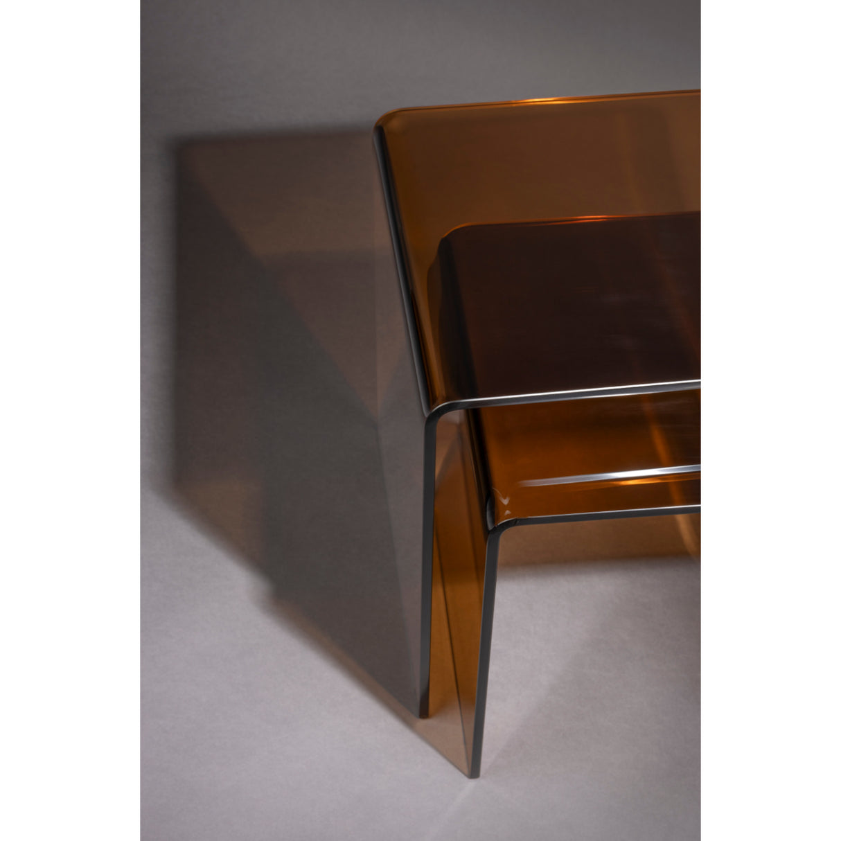   Brown Glass Side Table Set (2) | Oroa.com