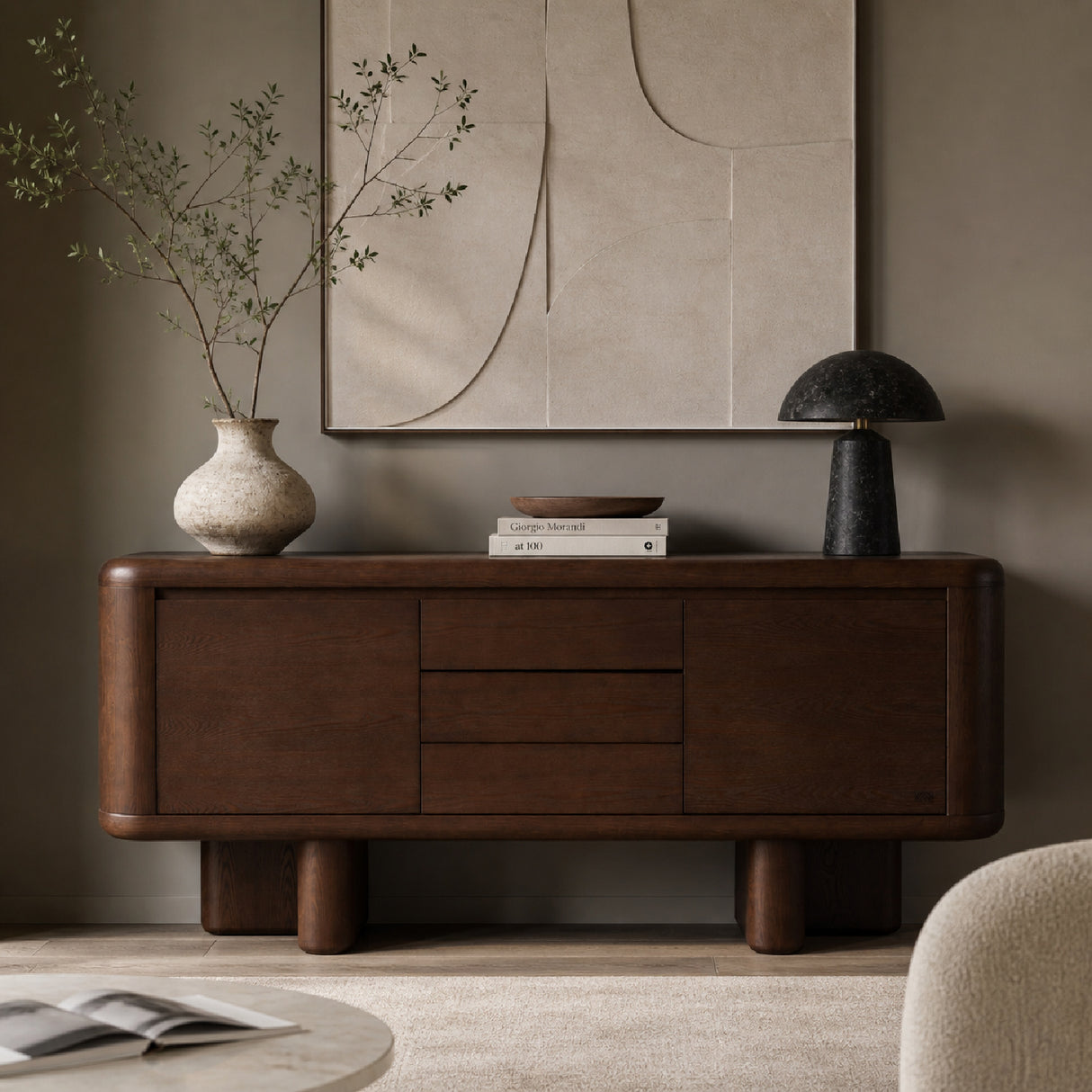   Modern furniture - Walnut Finished 2-Door Sideboard - www.oroa.com | Oroa.com