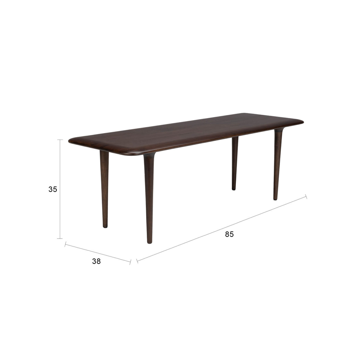   Brown Solid Wood Coffee Table | Oroa.com