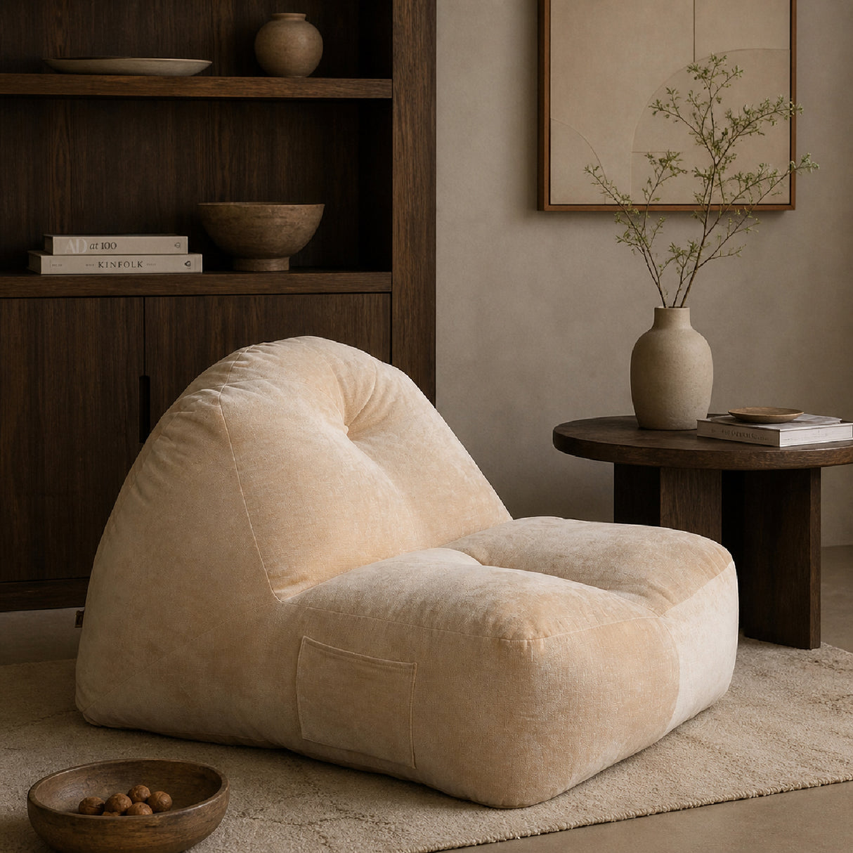   Modern European furniture - Velvet Lounge Bean Bag - www.oroa.com | Oroa.com