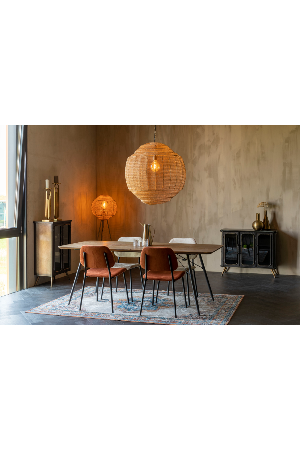 Upholstered Dining Chair Set (2) | Dutchbone Darby | OROA.com