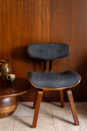 50s Inspired Padded Dining Chair | Dutchbone Blackwood | Oroa.com