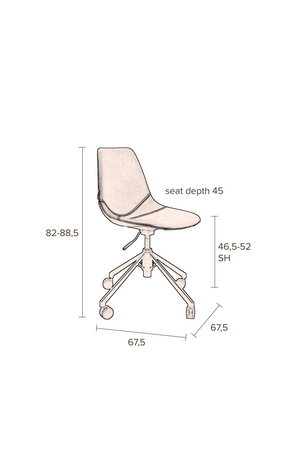 Vintage Leather Office Chair | Dutchbone Franky | OROA.com