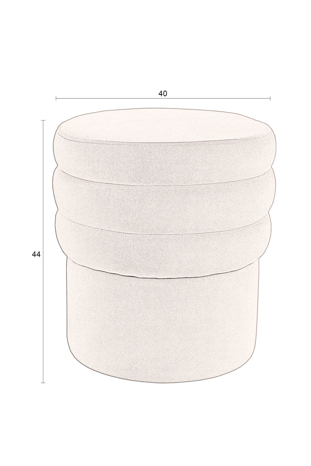 Modern Round Stool | Dutchbone Aditi | OROA.com