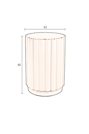 Fluted Cylindrical Stool | Dutchbone Camila | OROA.com