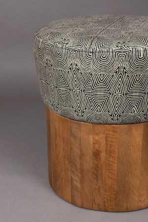 Graphic Print Stool | Dutchbone Fragment | OROA.com