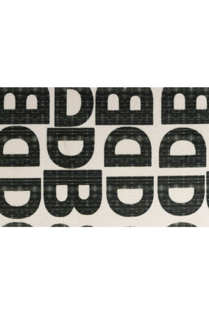 Letter Print Square Stool | Dutchbone Monogram | OROA.com