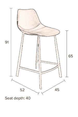 Black Counter Stool (2) | Dutchbone Franky | DutchFurniture.com