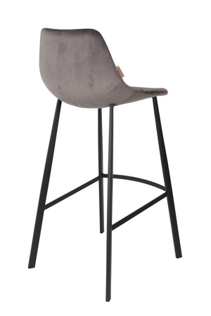 Velvet Upholstered Bar Stools (2) | Dutchbone Franky | OROA.com