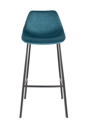 Velvet Upholstered Bar Stools (2) | Dutchbone Franky | OROA.com
