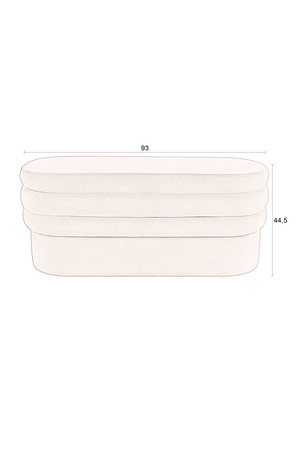 Upholstered Oval Bench | Dutchbone Aditi | OROA.com