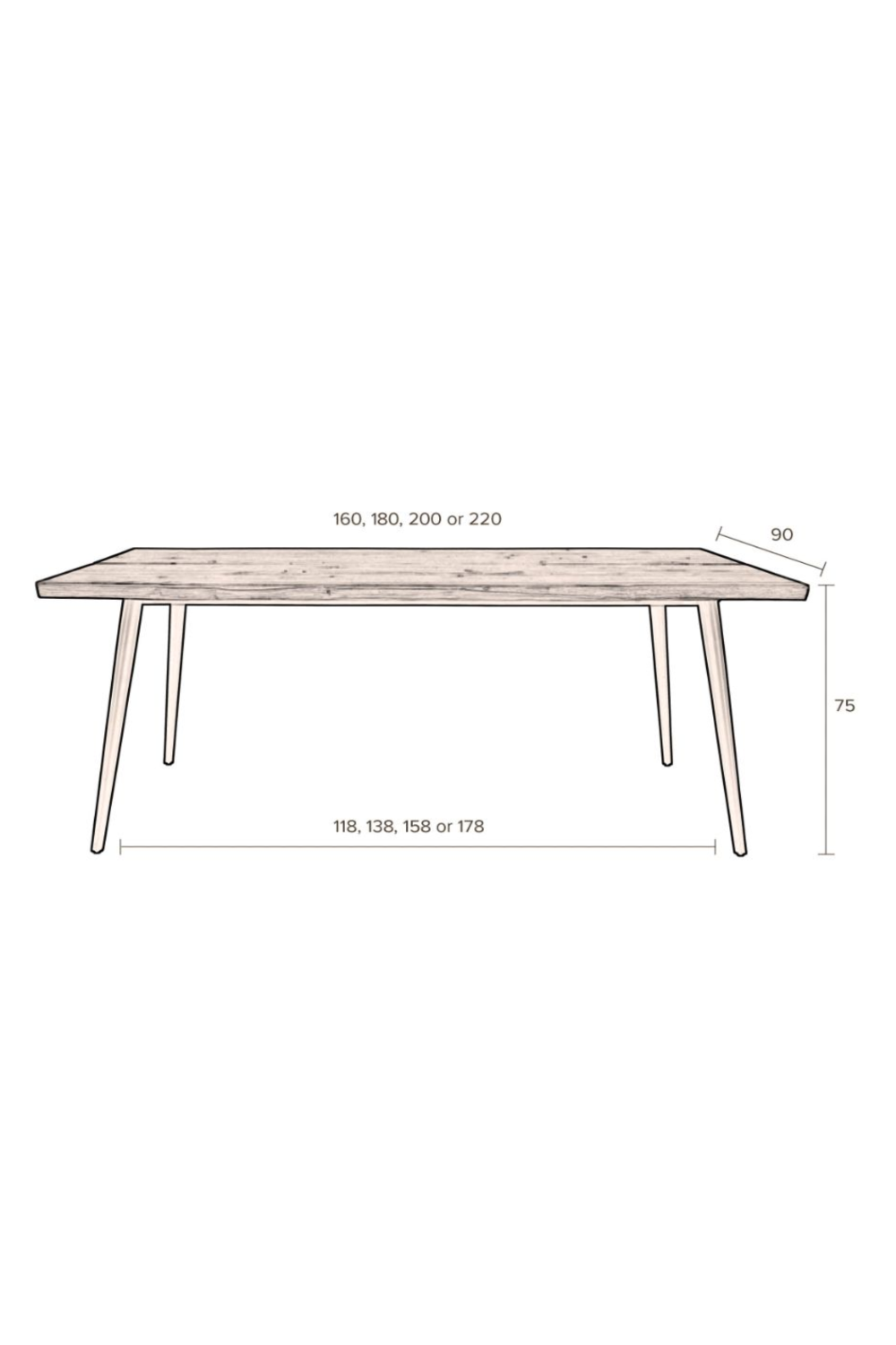 Walnut Veneer Dining Table | Dutchbone Alagon | Oroa.com