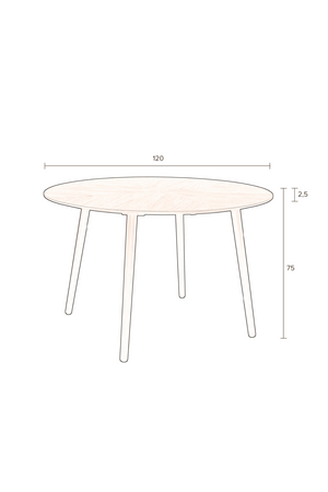 Rubber Wood Dining Table | Dutchbone Clover | Oroa.com