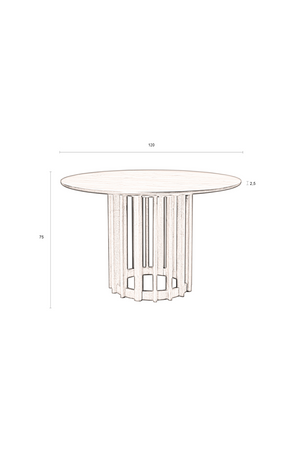 Round Oak Modern Dining Table | Dutchbone Barlet | OROA.com
